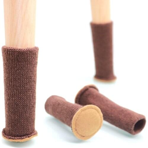 Knitted Non-Slip Table Chair Leg Cap Furniture Table Feet Leg Floor Protectors Covers Table Chair Socks Moving Noise Reduction