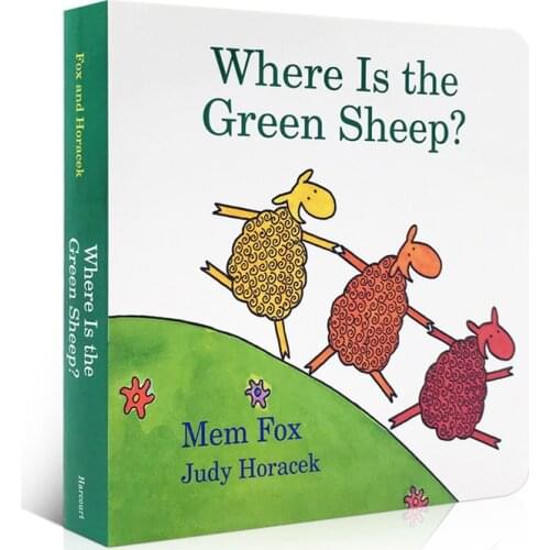Funny Educational English Picture Cardboard Books Where Is The Green Sheep Children Montessori Classroom Reading Story Book