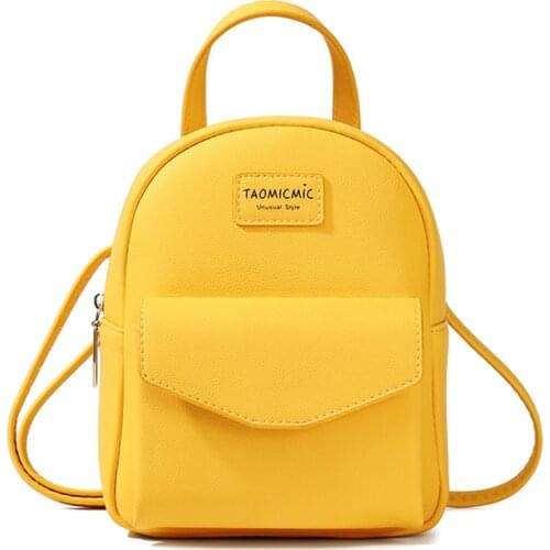 Womens Leather Backpack Fashion Mini Backpack School Bags for Teenage Girls Bagpack Cute Small Female Backpack Mini Mochila