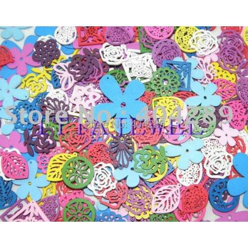 1000pcs Wood Charm Pendant DIY Jewelry Accessory