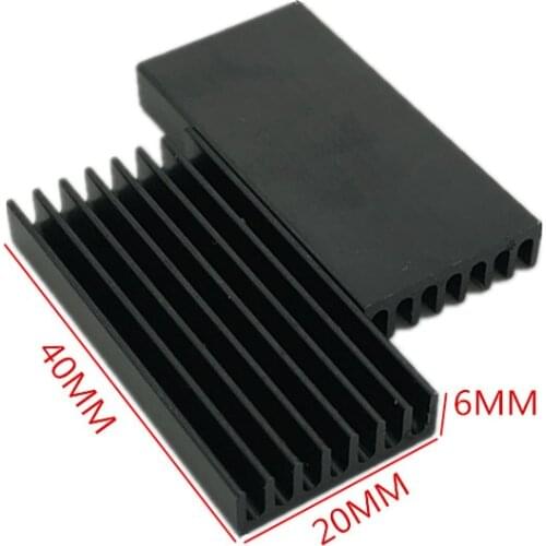 2pcs Thick heatsink 40*20*6MM aluminum heatsink chip mainboard radiator cooler aluminum profile high quality CPU heat sink block