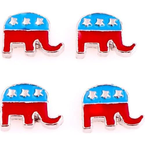 20Pcs/Lot Star Elephant Alloy Floating Charms Hand-made DIY for Glass Lockets