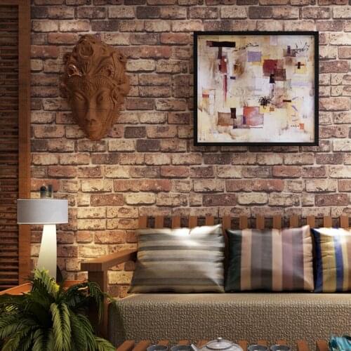 3d stereo brick wallpaper red vintage background wall Chinese style wallpaper 3d wall paper for living room 3d papel de parede