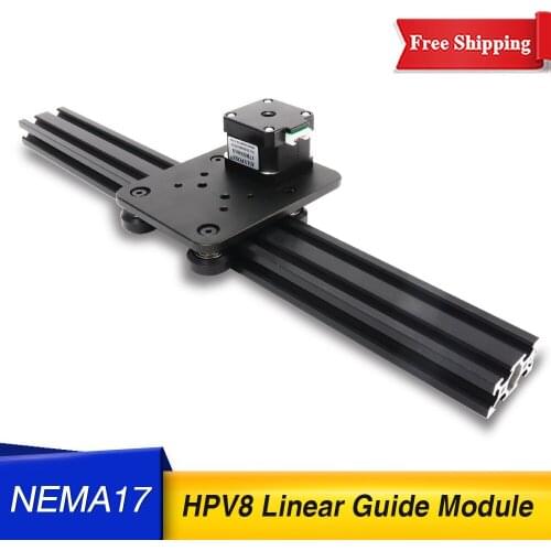 Free shipping HPV8 Openbuilds Mini Solid V Slot Belt Linear module and Pinion Linear Actuator nema17 step motor for 3D printer