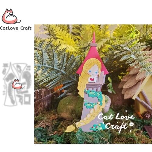 Catlove Long Hair Princess Metal Cutting Dies Scrapbooking Stencil Die Cuts Card Making DIY Craft Embossing New Dies For 2021