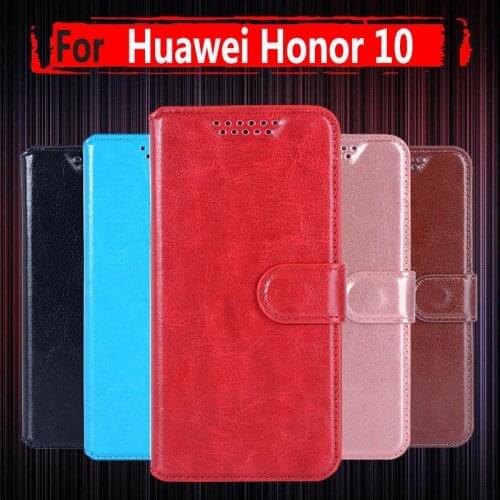 Coque Case For Huawei Honor 10 Wallet PU Leather Photo Frame Standing Flip Phone Cover For Huawei Honor 10 Honor10 5.84" Case