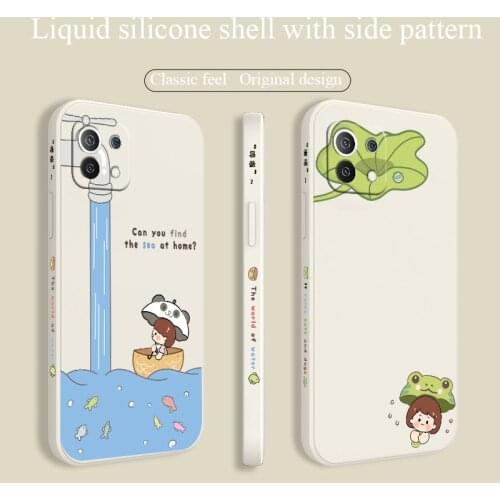 Cute Girl Phone Case For Xiaomi Mi 11 10T 10 lite 9T Note 10 Redmi Note 10 9 9T 8 8Pro 7 7Pro 9 9A K40 K30 Cover