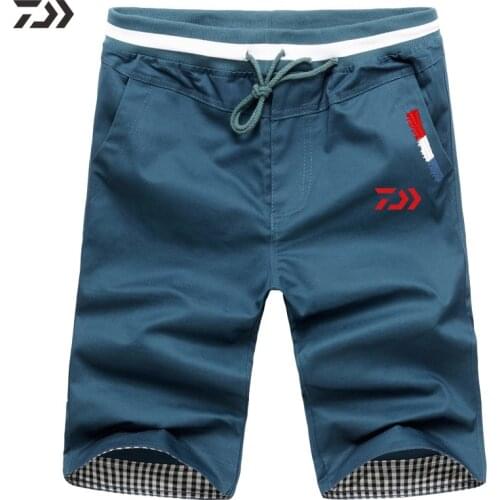 Daiwa mens fishing shorts Summer Sport Cotton Breathable Outdoor Sports Shorts Men Fishing Clothing Fishing mens Short pants