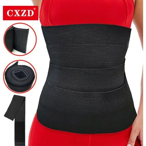 CXZD Waist Trainer Abdomen Elastic Corset Belt Tummy Wrap Body Shaper Weight Loss Compression Workout Shaper 4 meters Belt