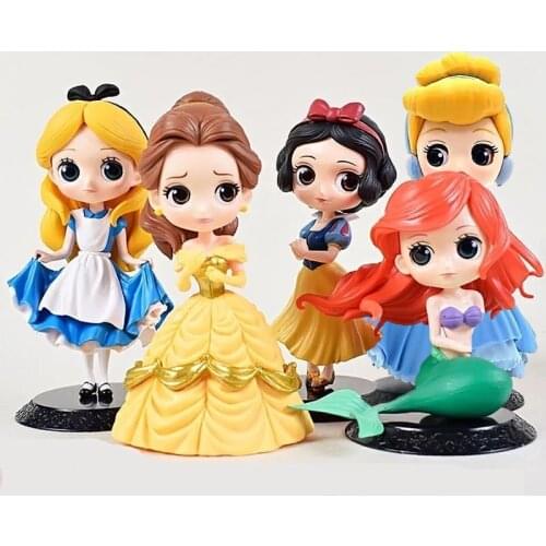 8-15cm Brand New Disney Princess Anna Elsa Action Figures PVC Model Dolls Collection Birthday Gift Kids Toys Christmas gifts