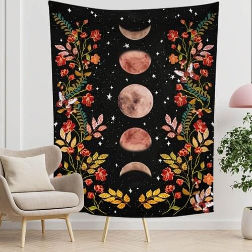 Night Moon Tarot Wall Tapestry Mandala Tapestry Home Decoration Tapestry Psychedelic Hippies Free Delivery Wall Hanging