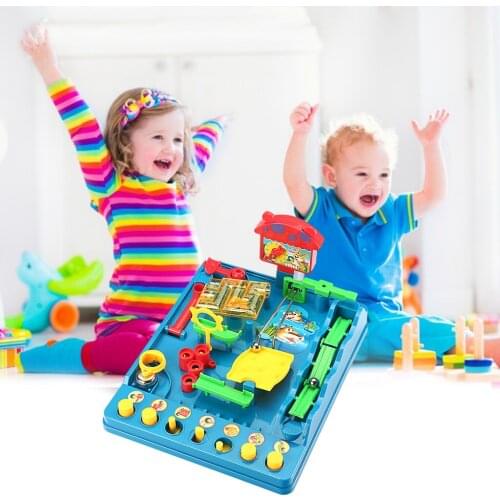 Puzzle Maze Toys Children Challenge Maze Track Tabletop Board Game Educational Thinking Hand-Eye Coordination Motor Skills Toy