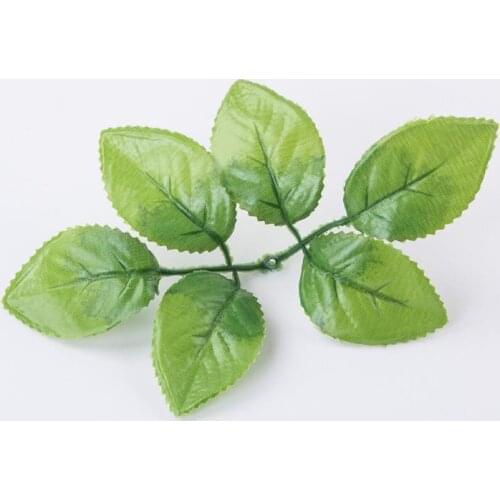 10PCS Artificial Leaves Wedding Home Decoration Rose Leaves DIY Cut And Paste Craft False Flowers Artificial Plants