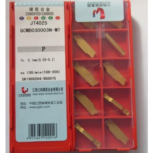 JXTC QCMB030003N-MT JT4025 / QCMB040004N-MT JT4025 / QCMB050004N-MT JT4025 / QCMB060008N-MT JT4025 CNC carbide inserts 10PCS/BOX
