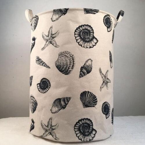 50X60cm New Large The underwater world Laundry Hamper conch shell Storage Baskets Home decoration clothes organizer kids toy