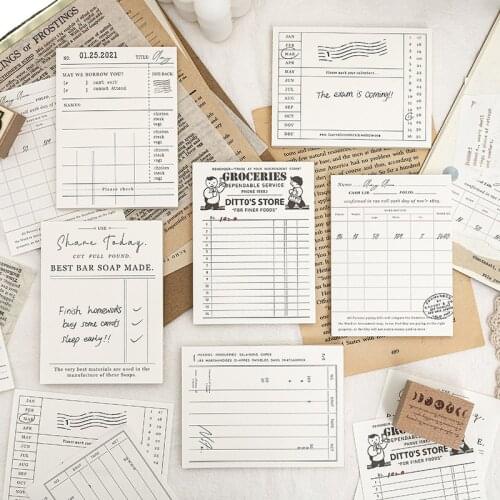 Cool Vintage Chart Fashion Memo Pad 50 Sheets Creative Journal Diary Decoration Paper Material Supplies