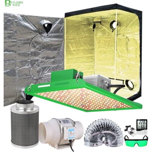 BEYLSION Grow Tent Combo Kits Hydroponics Dimmable Quantum Board LED Grow Light Lamp Carbon Fan Filter For Indoor Plants Growing