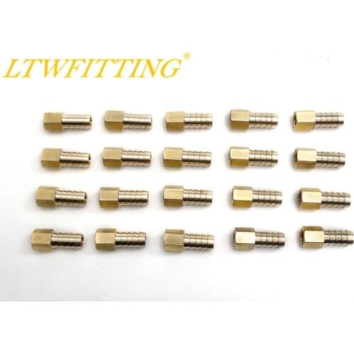 LTWFITTING Brass Fitting Coupler 1/2" Hose ID x 1/4" Female NPT Fuel Gas