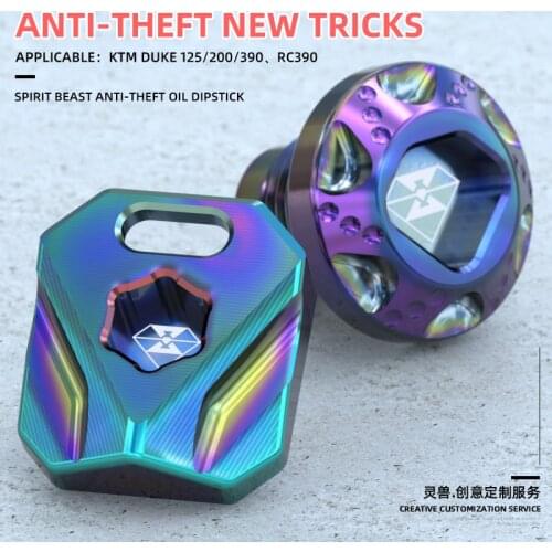 Spirit Beast motorcycle anti-theft engine Oil dipstick modification For KTM Duke 125 200 390 RC390 Replacement Engine oil plug