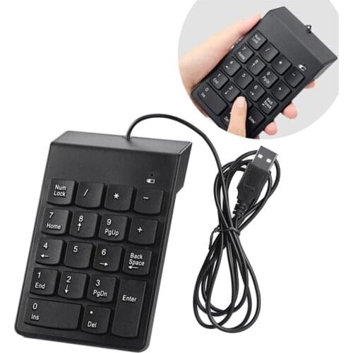 Wireed USB Numeric Keypad Mini Numpad 18 Keys Digital Keyboard For IMac/MacBook Air/Pro Laptop PC Notebook Desktop