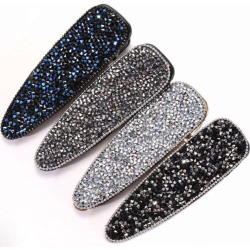 Fashion Big Alligator Hairpins for Girls Korean Hair Accessories Wholesale Bling Rhinestones Hair Clips for Women