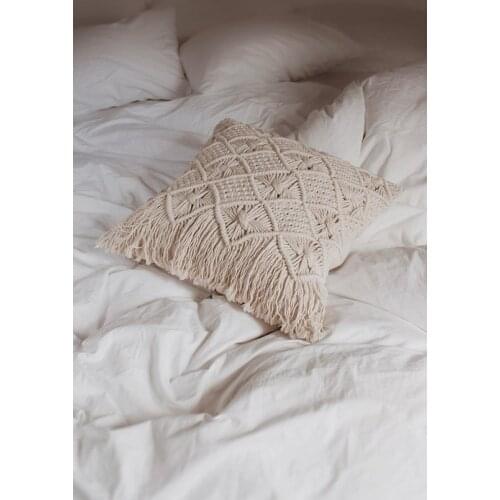 Macrame pillow cover Handmade macrame Boho cushion cover decorative pillow cover Customized size and colors