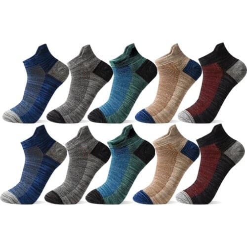 2021New Japanese retro Mens Short Socks Running Fitness Mesh Breathable Deodorant Sweat Absorbent Sports Ankle Socks cotton