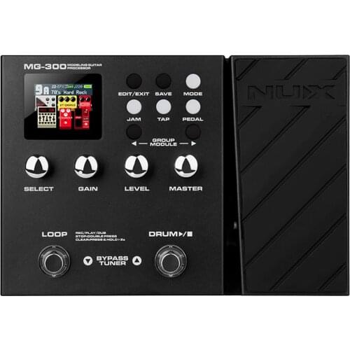NUX MG-300 Modeling Guitar Processor Guitar Pedal Multi-Effects Pedal Amp Modeling 56 Drum Beats 60s Loop Recording Metronome