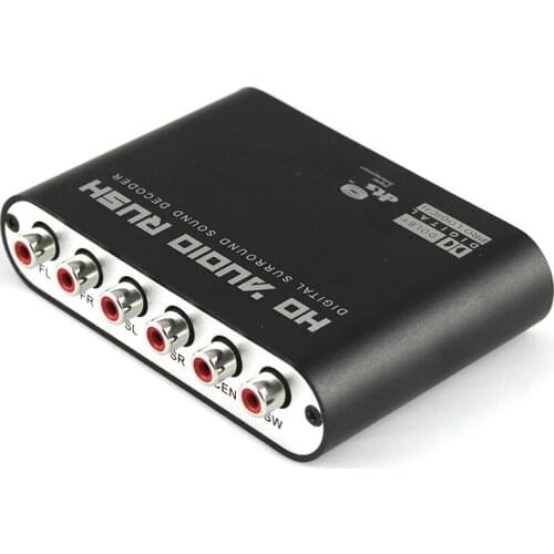 Wholesale Mini 5.1 Channel DTS / AC3 HD Audio Rush Digital Surround Sound Decoder Stereo Audio Converter For HD / DVD / XBOX360