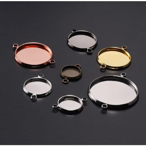 20pcs 10-25 mm Cabochon Base Tray Bezels Blank Gold Bracelet Setting Supplies For Jewelry Making Supplies Accessories Wholesale