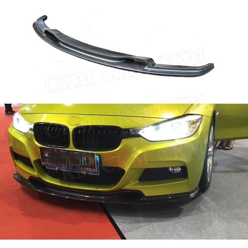 3 Series Carbon Fiber Front Lip Spoiler for BMW F30 F35 M Sport 320i 325i 328i 330i 335i 2012-2018 V Style Bumper Chin Guard