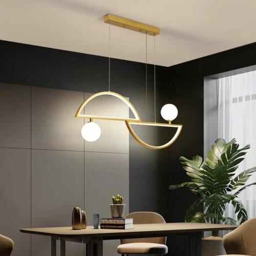 Postmodern dimmable restaurant lamp coffee shop milk tea shop creative new kitchen glass ball magic bean Chandelier
