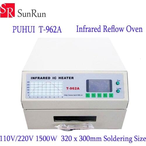PUHUI T-962A Infrared IC Heater T962A Reflow welding Oven BGA SMD SMT Rework Sation T962A Reflow Wave Oven