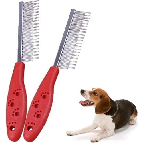 Stainless Steel Dog Comb Pet Hair Removal Shedding Pin Combs for Cats Dogs Pet Comfort Flea Hair Grooming Tools Pet products