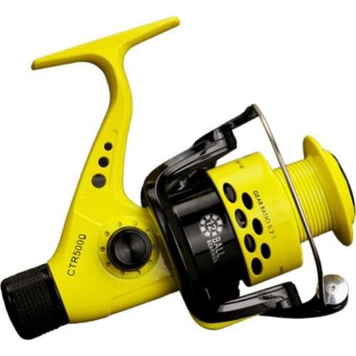 Wheels Rear Brake Spinning Reel Fishing Tackle 12 Ball Bearing Gear Ratio 5.5:1