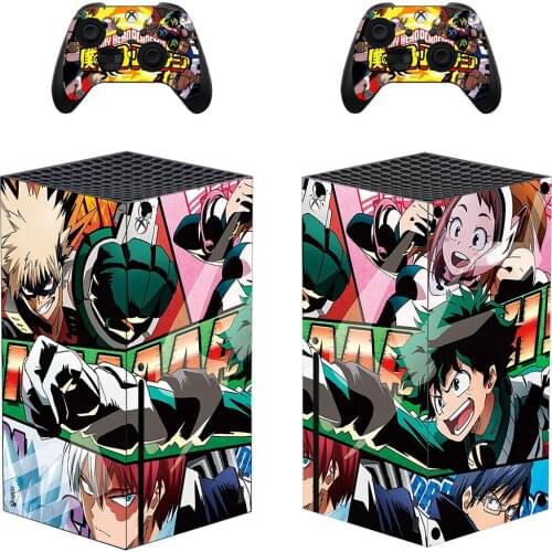 My Hero Academia Skin Sticker Decal Cover for Xbox Series X Console and 2 Controllers Xbox Series X Skin Sticker Vinyl