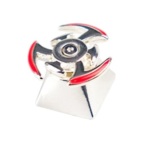 LX9B 1PC Rotating Gaming Keycap OEM Profile ESC Keycap Light Transmissive Aluminum Alloy Mechanical Keyboard Key