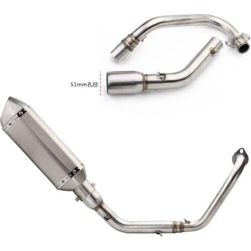 For honda grom MSX 125 MSX125 GROM Motorcycle exhaust muffler contact middle middle pipe slip-on with exhaust