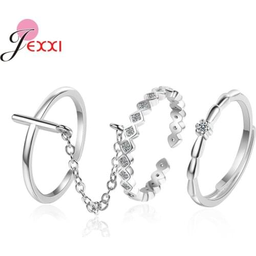 100% 925 Sterling Silver New Trendy Round Open Rings For Women Silver Rings Fine Jewelry For Wedding Brincos
