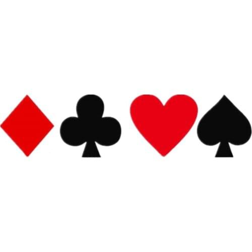 12pCS/lot Personality Playing Card Party Decoration Supplies Cake Cup PVC Stickers