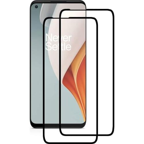 2-Pack Nord N100 N200 Tempered Glass Film HD Clear full coverage Protection Shield Screen Protector for Oneplus Nord N10 5G