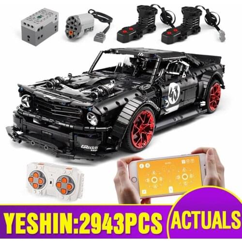 20102 High-Tech Car Model Toys Compatible With MOC-16915 APP Mustang Hoonicorn With Motor Function Kids Car Model Building Block