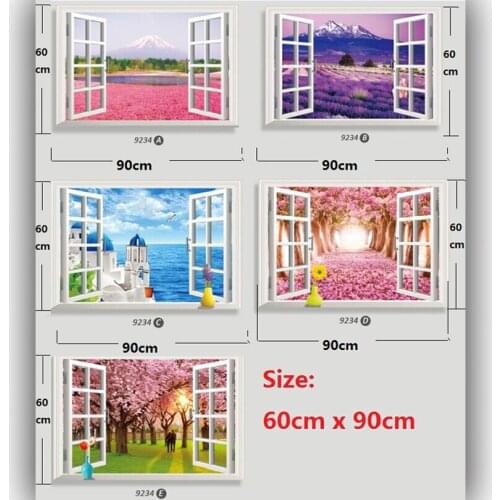 3D Happy fun wall stickers three-dimensional Household adornment wall stickers Creative wall stickers simulation window 9168