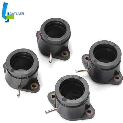 4pcs Motorcycle Carburetor Intake Glue Manifold Boots Interface For Yamaha XJR1200 XJR1300 1998-2001