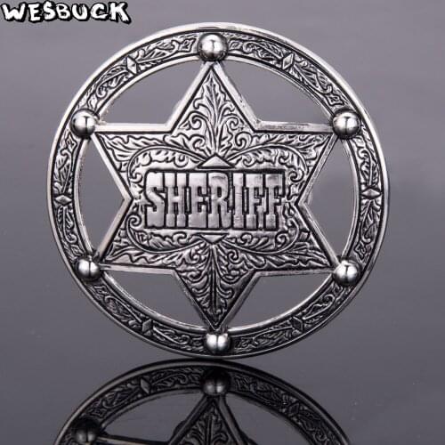 5 Pcs MOQ WesBuck Brand belt buckle badge pattern metal pin buckles fashion Diy belts Accessories