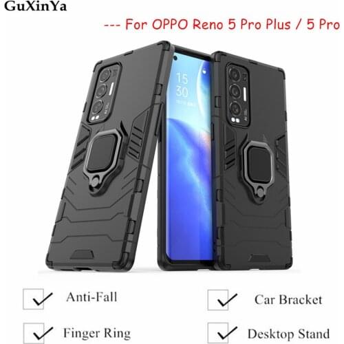 Phone Case Reno5 Pro 5G Back Cover Reno5 5 Pro Plus Funda Luxury Armor Magnetic Back Cover For Oppo Reno 5 Pro Plus Bumper Capa
