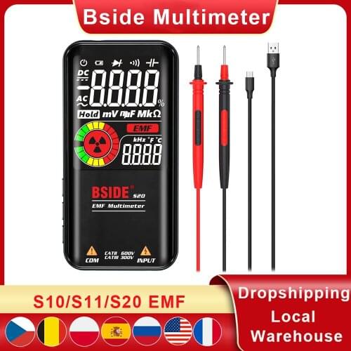 BSIDE S10 S11 S20 EMF Digital Smart Multimeter Tester Detector Profesional Multimetro DC AC Voltage Capacitor Ohm Diode NCV Hz