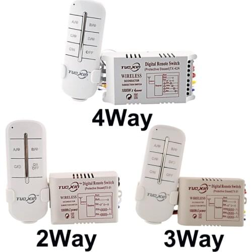Vogliovoi Receiver 190-250V 2CH 3CH 4CH Way For LED Ceiling Panel Lamps Bulbs Digital RF Remote Controller Wireless Transmitter