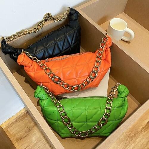 Retro Dumplings Shoulder Bags Womens Evening Clutch Bag 2021 Coin Purses Chain Handles Crossbody Messenger for Folds Luxury