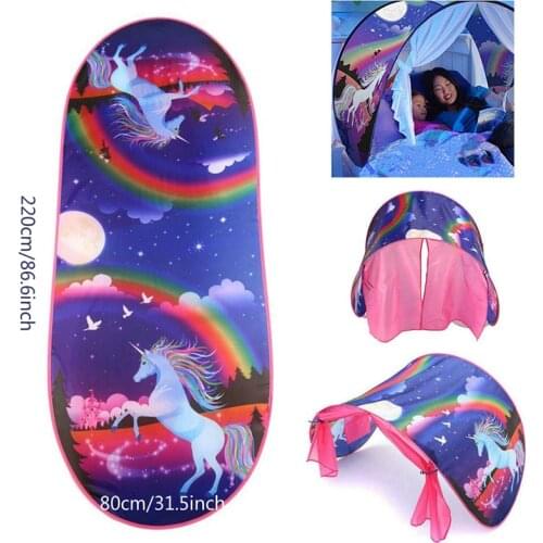 Childrens Starry Bed Folding Light-blocking Tent Bed Mosquito Net Indoor Bed Canopy Baby Room Decor Type Applicable People